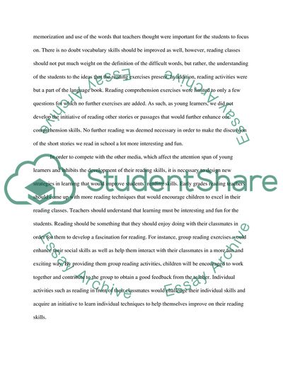 Teaching and Learning Reading Skills