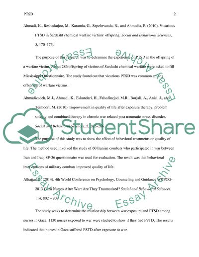 PTSD as it relates to military combat