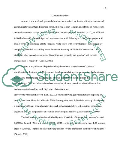 Autism as a Neurodevelopmental Disorder