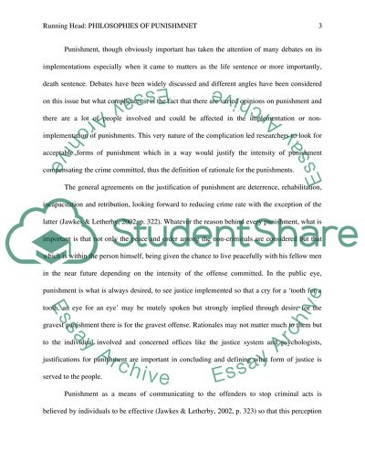 Philosophies of punishment