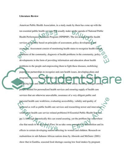 Nutrition for Women and Children