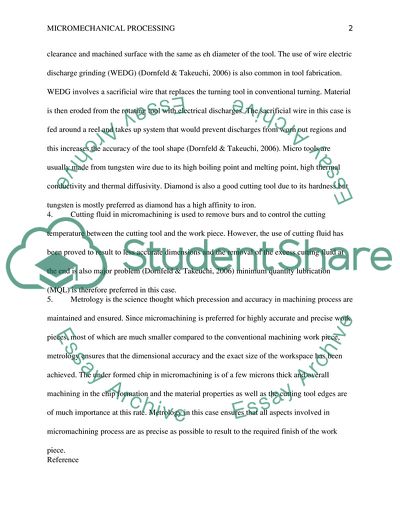 Recent Advances in Mechanical Micromachining