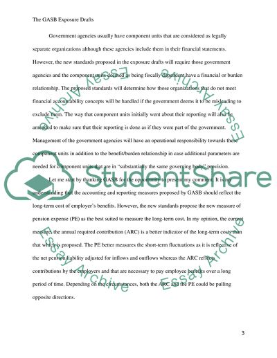 Responding to GASB request for the Public Comment