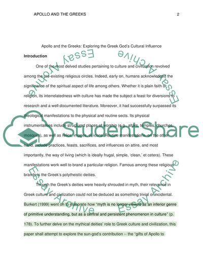 Exploring the Greek Gods Cultural Influence