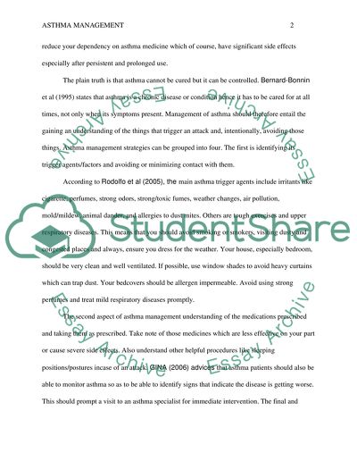 Management of Asthma