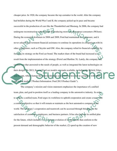 Evaluation on the Marketing Plan of Ford