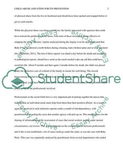 Child Abuse and Steps for Its Prevention