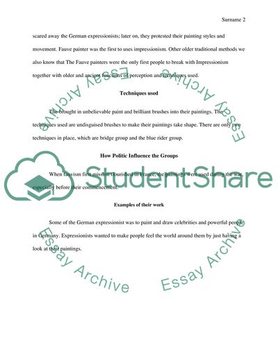 Fauvism and German Expressionism