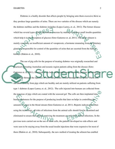 Treatment of Diabetes