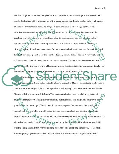 Book Review on To the Scaffold: The Life of Marie Antoinette By: Carolly Erickson