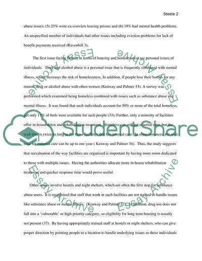 Routes into Homelessness because of Home Abuse and Drugs