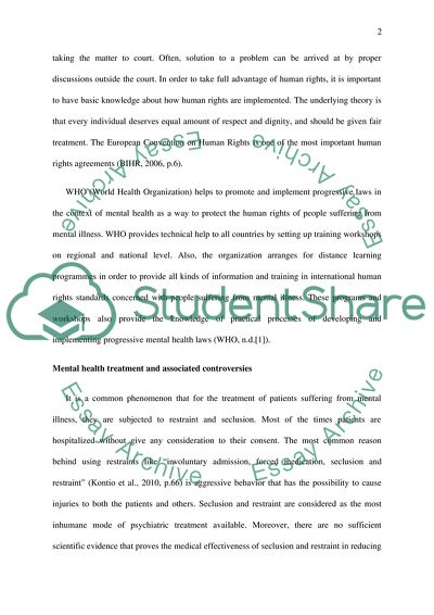 ethical issues in mental health essay