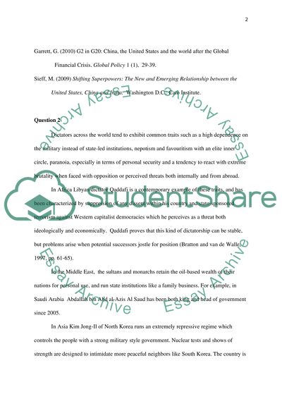 Undeveloped Countries and the USA
