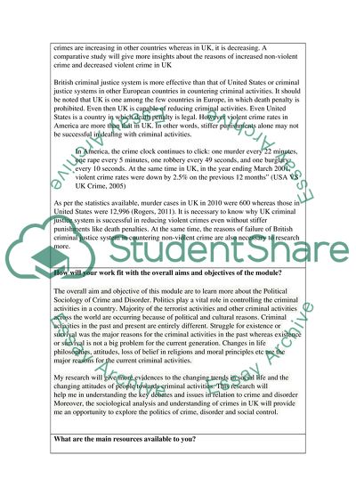 Political Sociology of Crime and Disorder