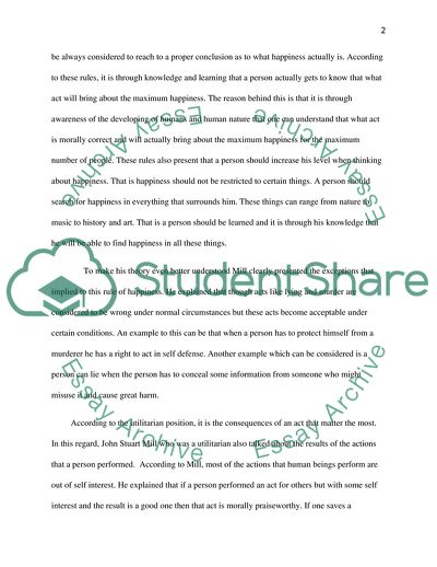 The Utilitarian Thought of Philosophy