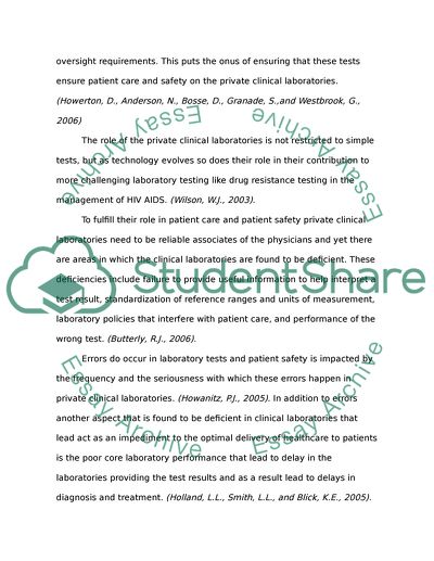 Evidenced Based Practice (EBP) in Medical Technology in private clinical laboratory setting