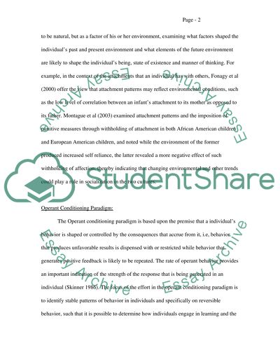 Environmental Paradigm of Psychology