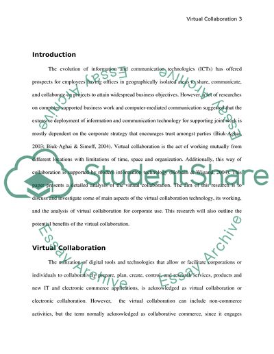 Virtual Collaboration: Tools and Technologies