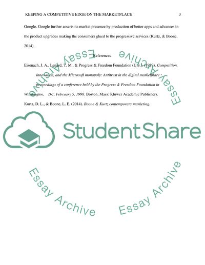 Keeping a Competitive Edge on the Marketplace