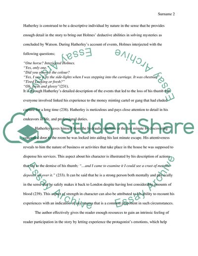 The Engineer Character in Sherlock Holmes