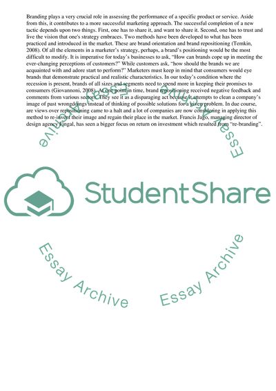 Brand Re-positioning of McDonalds