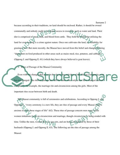 Rites of Passage of the Maasai Community of Kenya