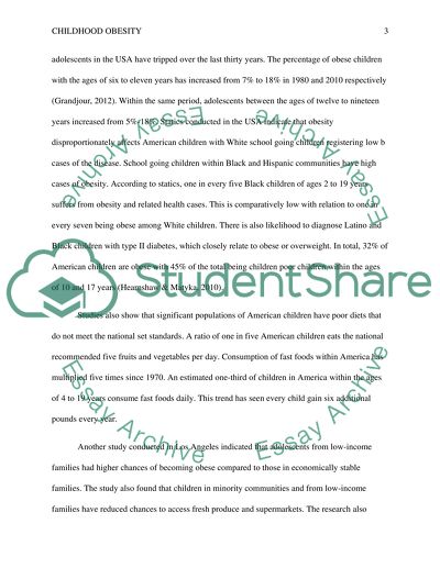 Childhood Obesity in Schools