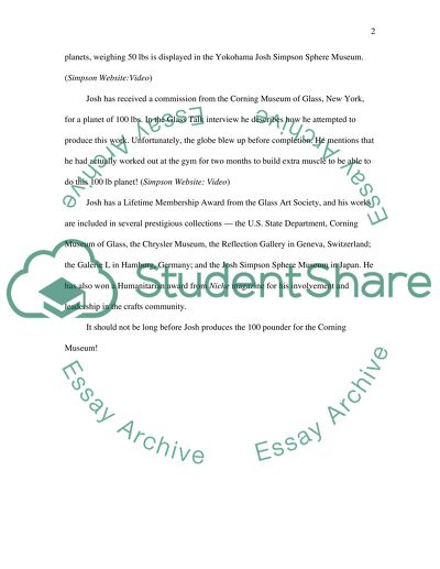 Glass Artist Josh Simpson