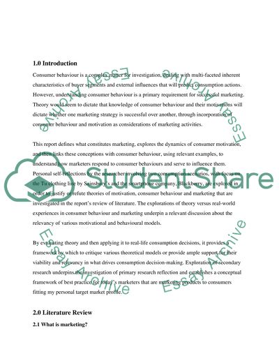 Consumer Behaviour and Its Relationship to Marketing