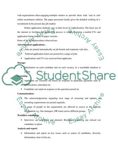 Online Recruitment Methodologies