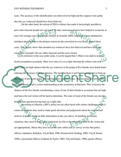 Eye-Witness Testimony