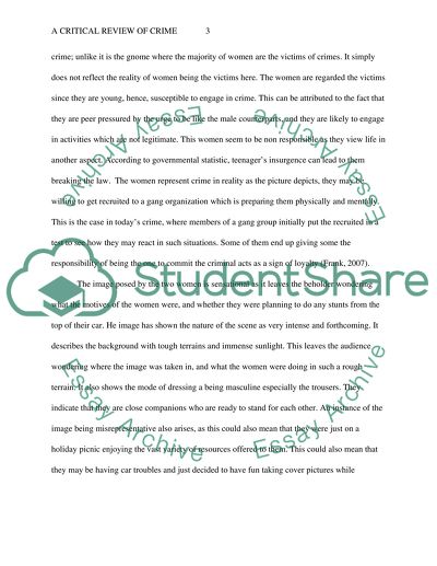 A Critical Review of Crime