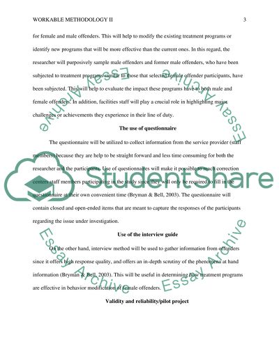 Workable methodology II