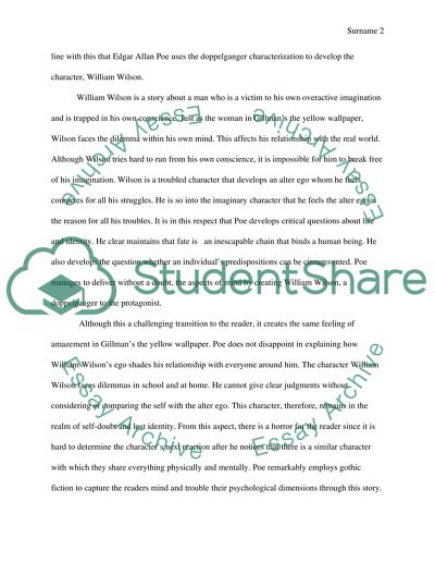 Comparative analysis of the stories written by Edgar Allan Poe, Charlotte Gillman and Hoffman