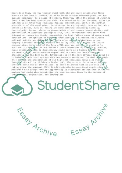 Ratan Tata and Tatas Global Expansion