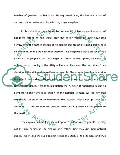 Utilitarianism view on a dilemma