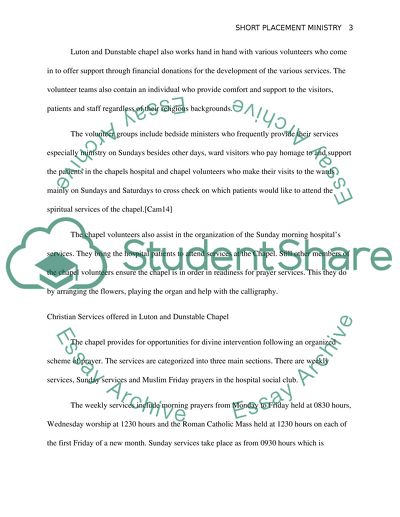 Services Offered by Luton and Dunstable Chapel