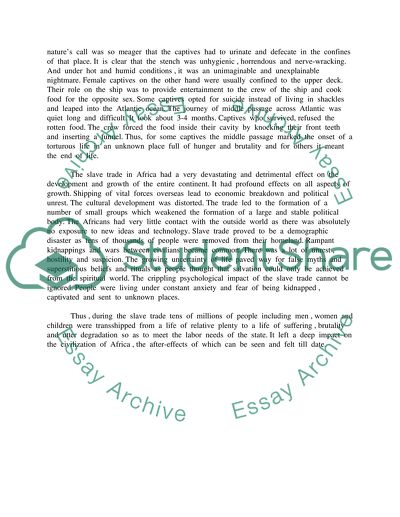 African slaves trade