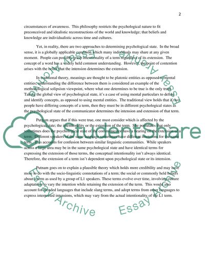 The Meaning of Meaning