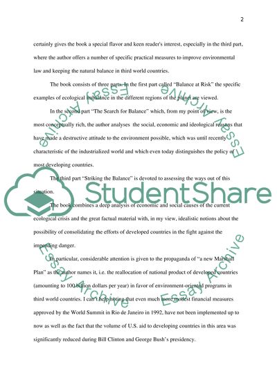 Earth on the Balance