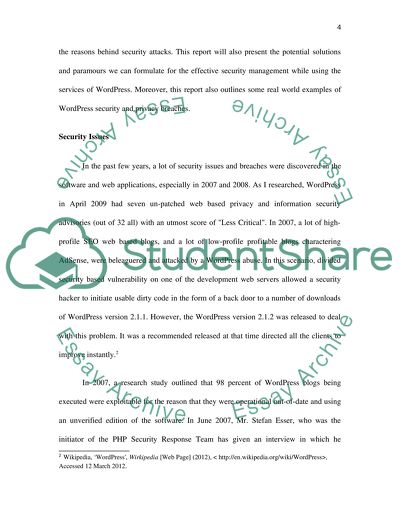 Analyzing WordPress Security