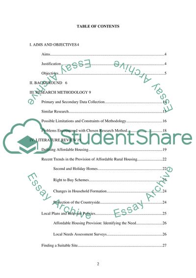 MSc Planning Practice & Research - Affordable Housing