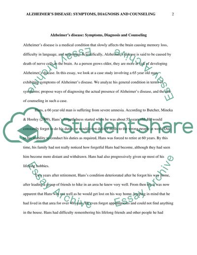 Confirming Alzheimers Disease for The Forgetful Mail Carrier