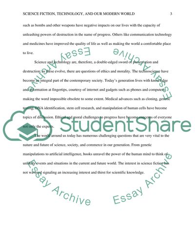 Science Fiction, Technology, and Our Modern World