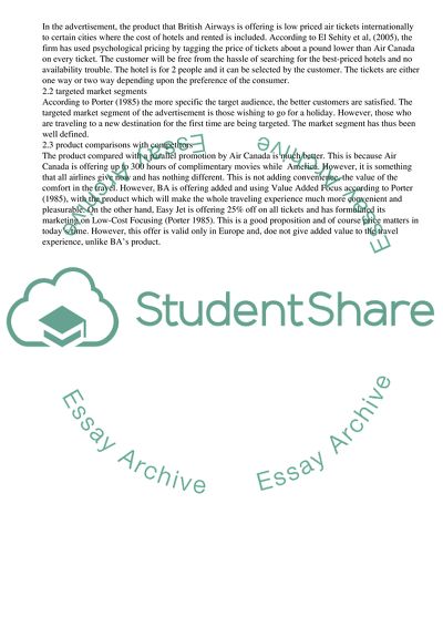 Prod Offering of British Airways