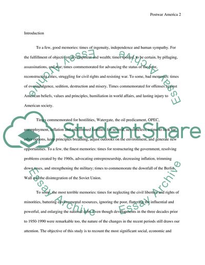 Post-War America Events