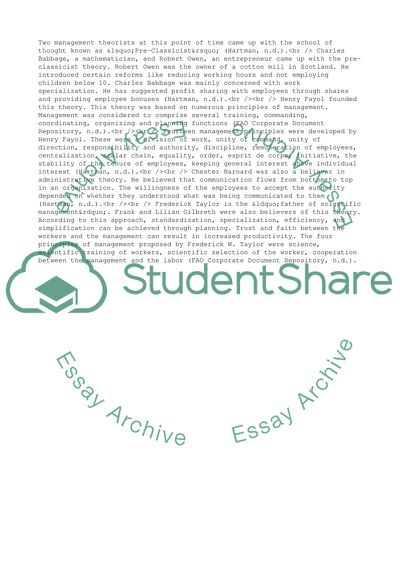 Current Management Practices in Organisations