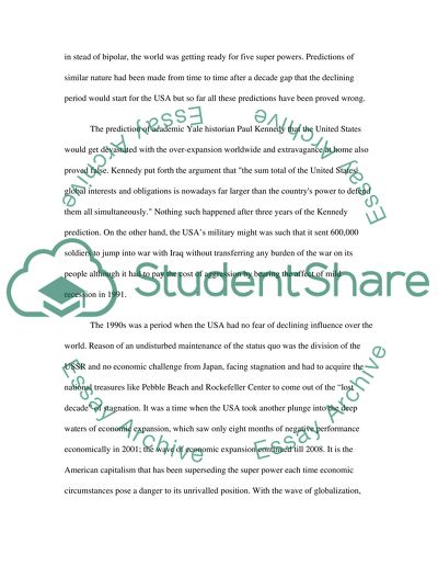 My thoughts about a multi-polar world