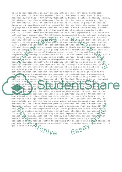 Reinventing Amtrak - The Politics of Survival