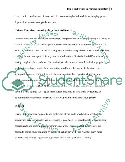 Distance Education in Nursing